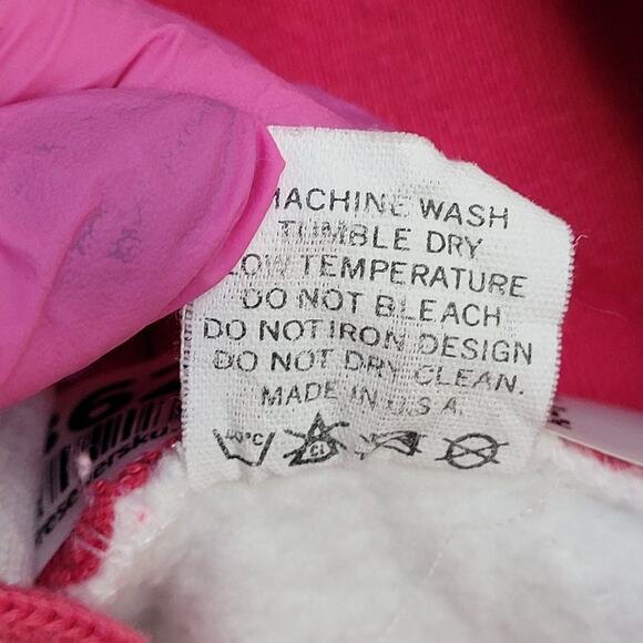 Vintage Northeastern Hoodie Womens Medium 20x21 White Pink - Picture 11 of 14